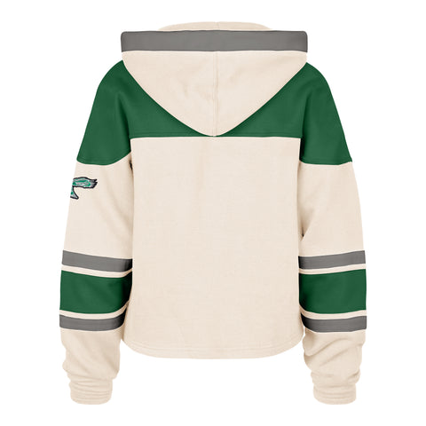 PHILADELPHIA EAGLES HISTORIC CHOP BLOCK CROPPED '47 SUPERIOR LACER HOOD WOMENS