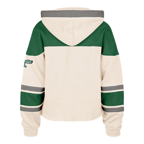 PHILADELPHIA EAGLES HISTORIC CHOP BLOCK CROPPED '47 SUPERIOR LACER HOOD WOMENS