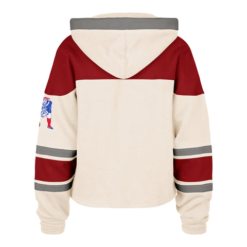 NEW ENGLAND PATRIOTS HISTORIC CHOP BLOCK CROPPED '47 SUPERIOR LACER HOOD WOMENS