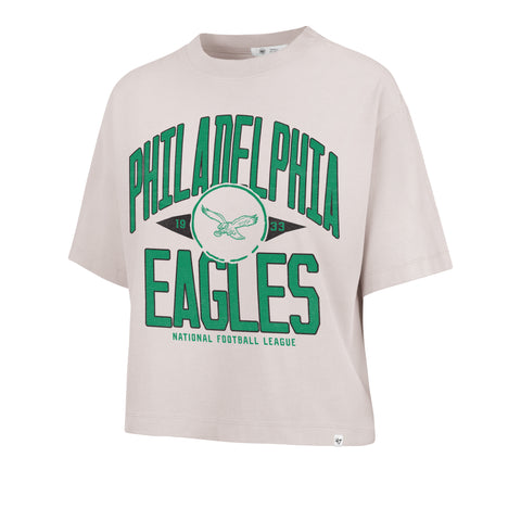 PHILADELPHIA EAGLES HISTORIC WINDTHROW '47 RAVINE CROP TEE WOMENS