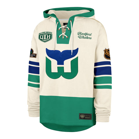 OLD TIME HOCKEY HARTFORD WHALERS VINTAGE PUCK DROP DUAL '47 HERITAGE LACER