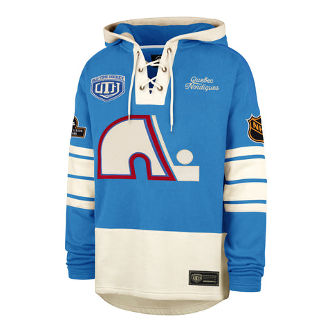 OLD TIME HOCKEY QUEBEC NORDIQUES VINTAGE PUCK DROP DUAL '47 HERITAGE LACER