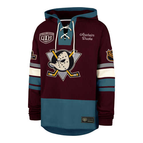 OLD TIME HOCKEY ANAHEIM DUCKS VINTAGE PUCK DROP DUAL '47 HERITAGE LACER