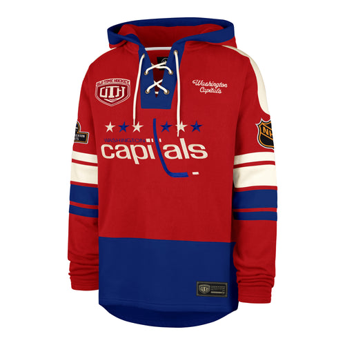 OLD TIME HOCKEY WASHINGTON CAPITALS VINTAGE PUCK DROP DUAL '47 HERITAGE LACER