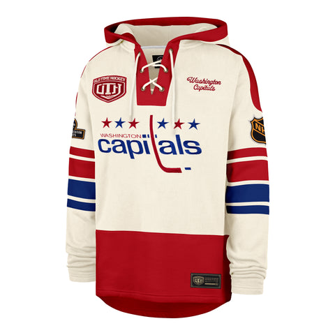 OLD TIME HOCKEY WASHINGTON CAPITALS VINTAGE PUCK DROP DUAL '47 HERITAGE LACER