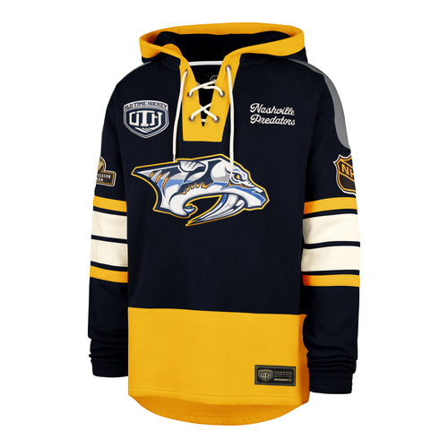 OLD TIME HOCKEY NASHVILLE PREDATORS VINTAGE PUCK DROP DUAL '47 HERITAGE LACER