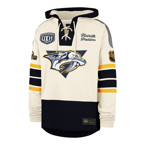 OLD TIME HOCKEY NASHVILLE PREDATORS VINTAGE PUCK DROP DUAL '47 HERITAGE LACER