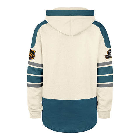 OLD TIME HOCKEY SAN JOSE SHARKS VINTAGE PUCK DROP DUAL '47 HERITAGE LACER