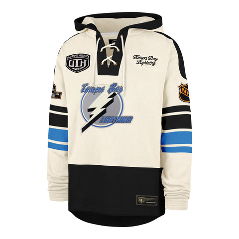 OLD TIME HOCKEY TAMPA BAY LIGHTNING VINTAGE PUCK DROP DUAL '47 HERITAGE LACER