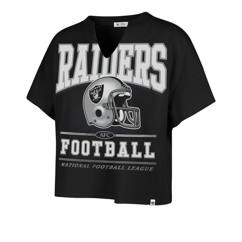 LAS VEGAS RAIDERS HISTORIC ELATION '47 OVERSIZED NOTCH NECK TEE WOMENS