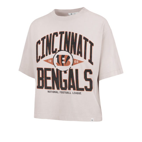 CINCINNATI BENGALS WINDTHROW '47 RAVINE CROP TEE WOMENS