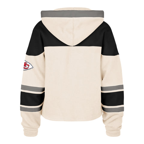 KANSAS CITY CHIEFS CHOP BLOCK CROPPED '47 SUPERIOR LACER HOOD WOMENS