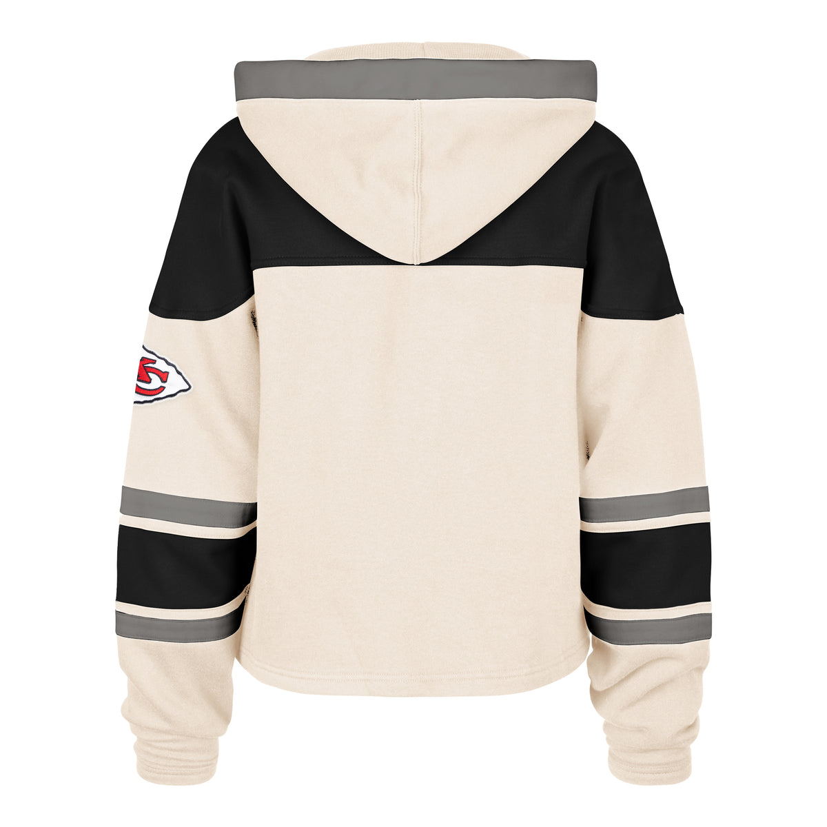 KANSAS CITY CHIEFS CHOP BLOCK CROPPED '47 SUPERIOR LACER HOOD WOMENS