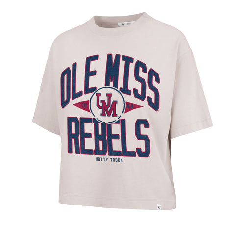 MISSISSIPPI REBELS VINTAGE WINDTHROW '47 RAVINE CROP TEE WOMENS