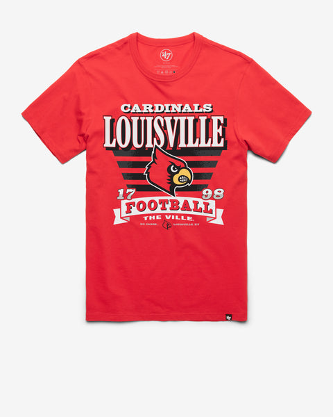 LOUISVILLE CARDINALS STRIPE SPLASH '47 FRANKLIN TEE