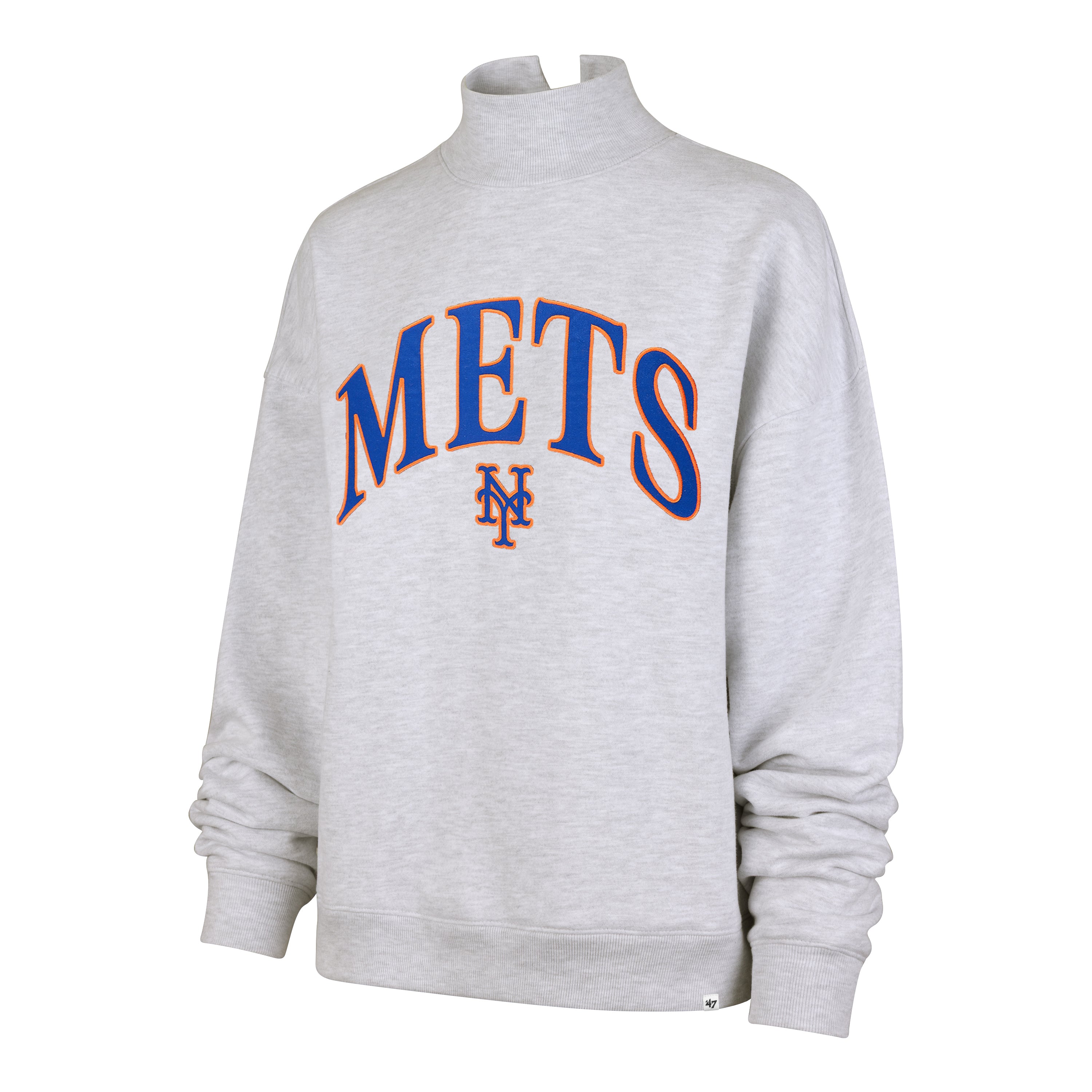 NEW YORK METS VANTAGE '47 MOCK NECK PULLOVER WOMENS - Relay Grey