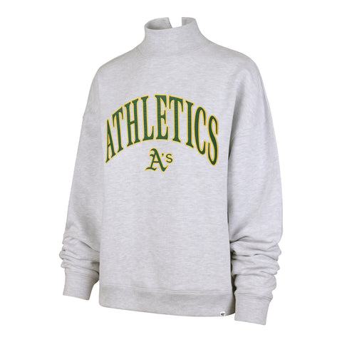 ATHLETICS BASEBALL VANTAGE '47 MOCK NECK PULLOVER WOMENS