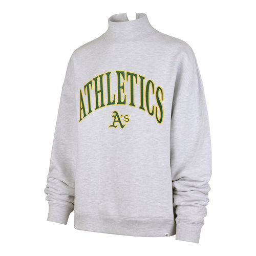 ATHLETICS BASEBALL VANTAGE '47 MOCK NECK PULLOVER WOMENS