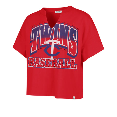 MINNESOTA TWINS WIN BIG '47 OVERSIZED NOTCH NECK TEE WOMENS