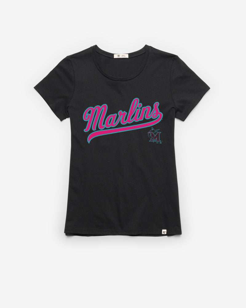 MIAMI MARLINS CITY CONNECT TAIL SWEEP '47 FRANKIE TEE WOMENS