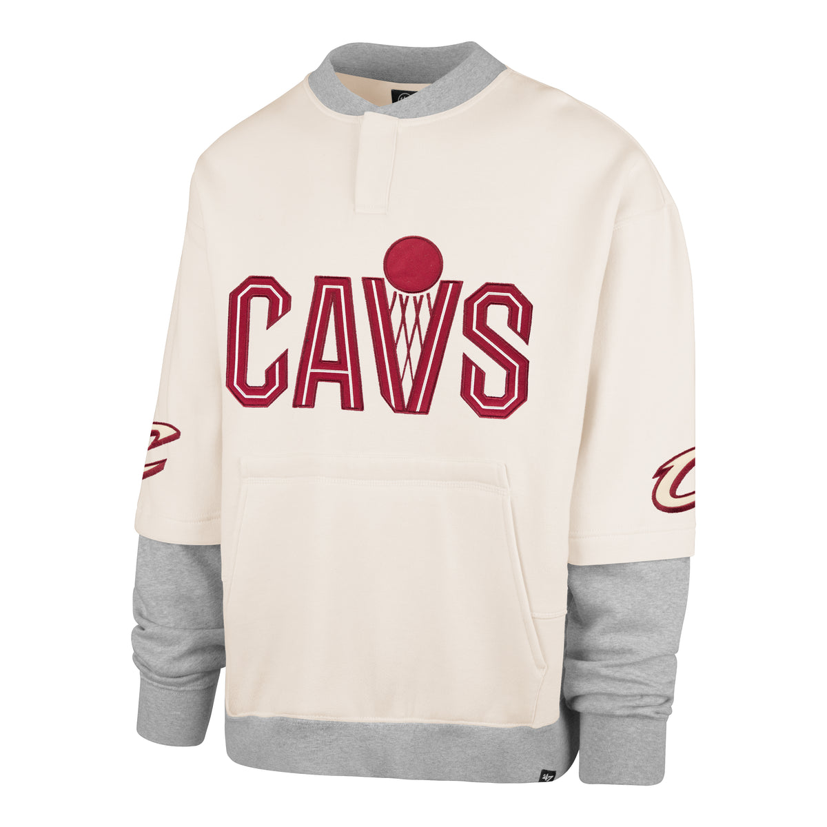 CLEVELAND CAVALIERS TRIFECTA '47 DOUBLE LAYERED SNAP CREW