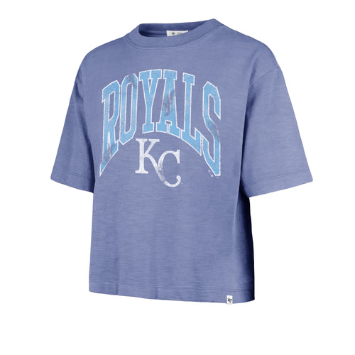 KANSAS CITY ROYALS MINDI HEAVY '47 SLUB CROP TEE WOMENS