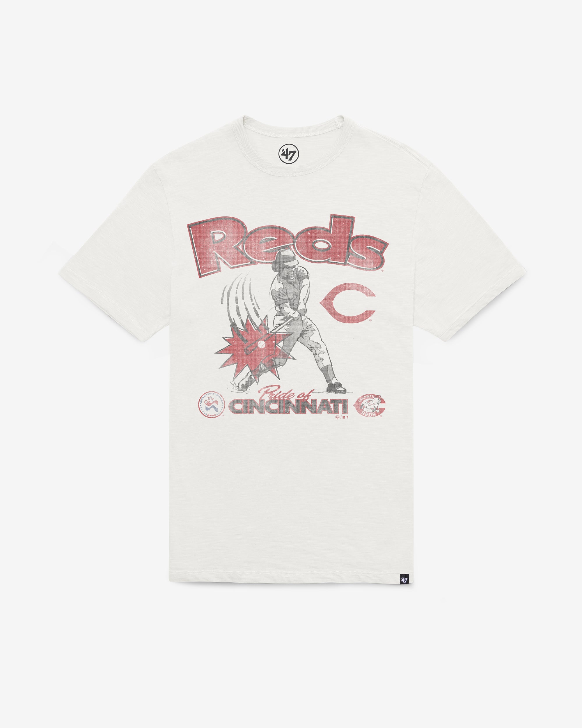 CINCINNATI REDS COOPERSTOWN SWINGIN' '47 SCRUM TEE