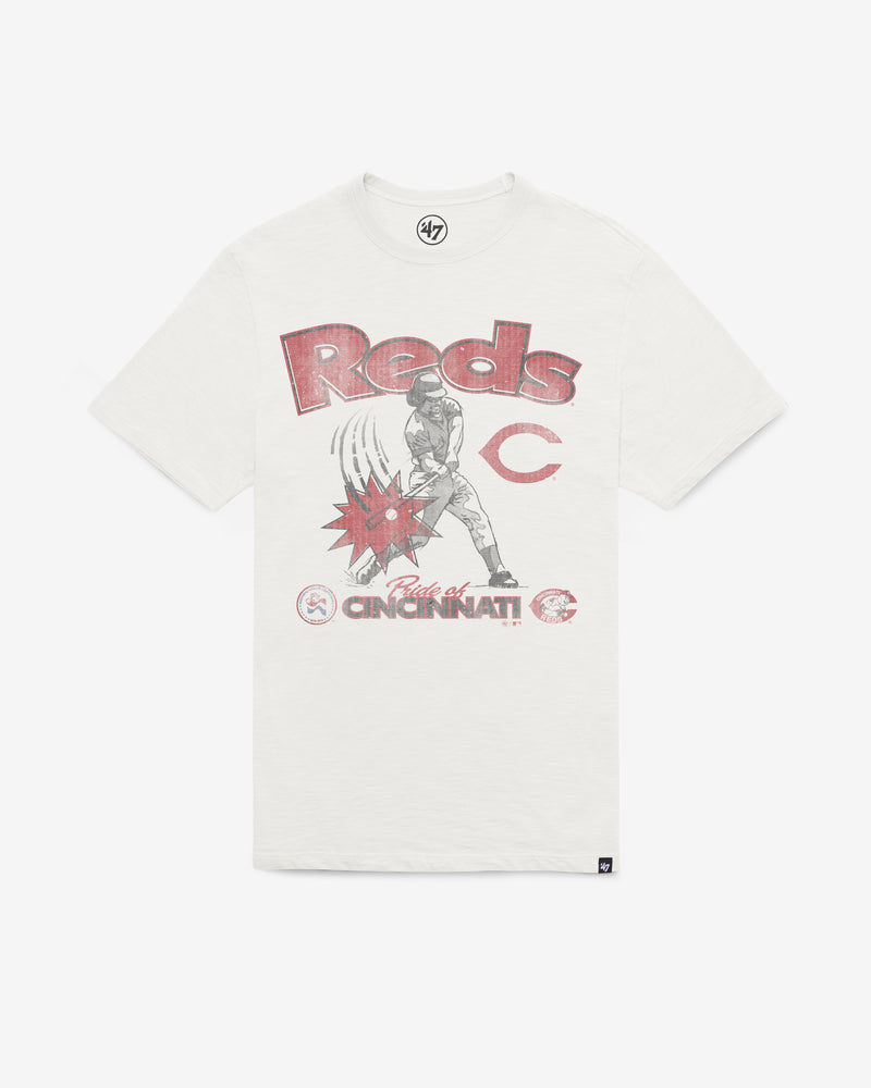 CINCINNATI REDS COOPERSTOWN SWINGIN' '47 SCRUM TEE