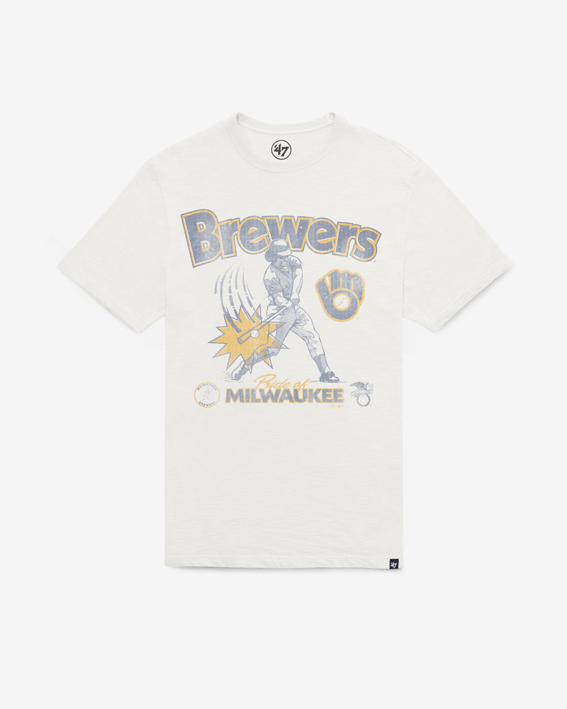 MILWAUKEE BREWERS COOPERSTOWN SWINGIN' '47 SCRUM TEE