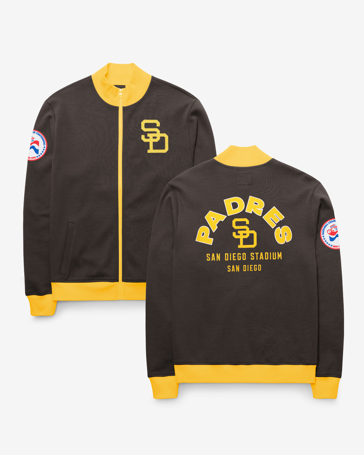 SAN DIEGO PADRES COOPERSTOWN RELIEF PITCHER '47 PIQUE TRACK JACKET