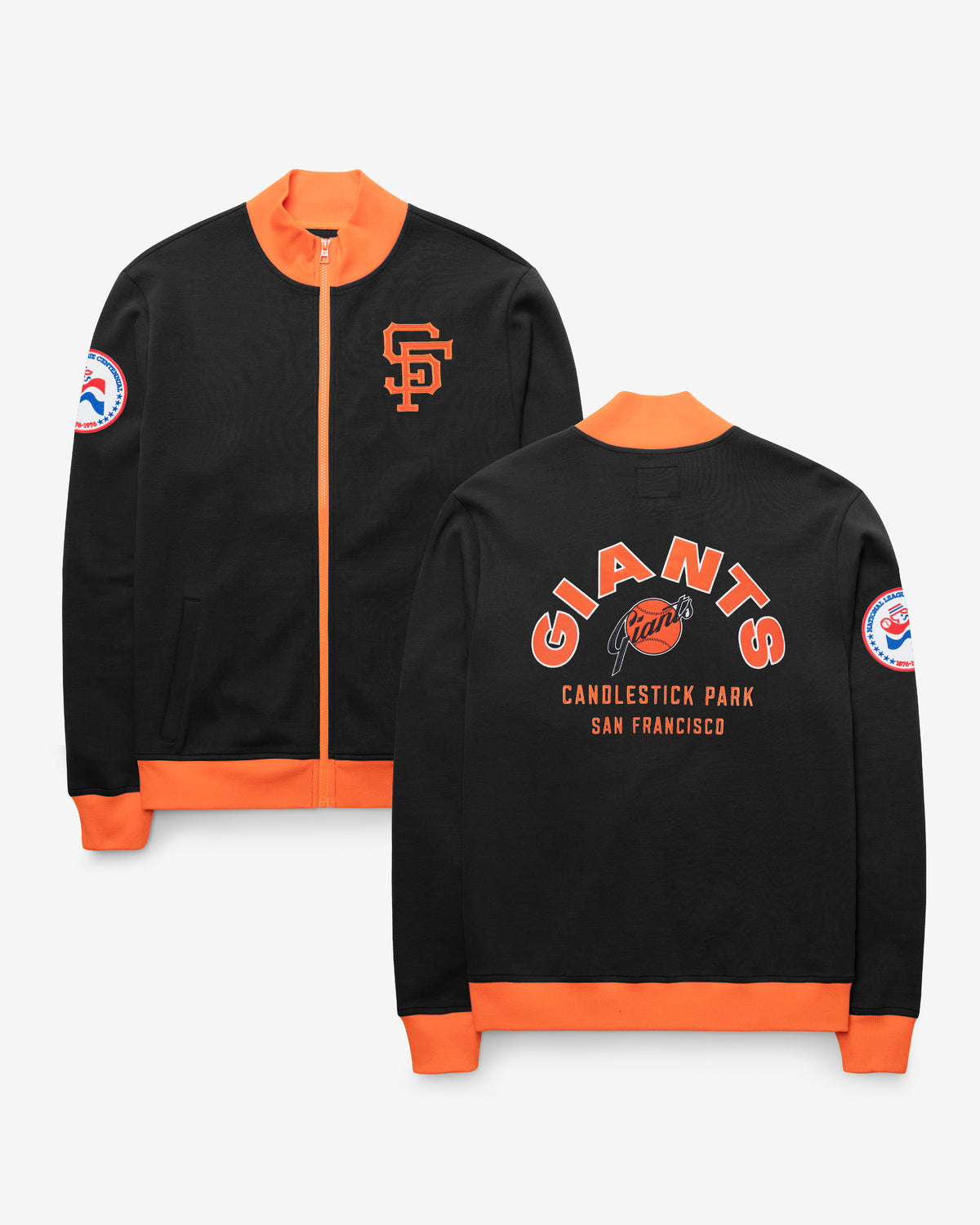 SAN FRANCISCO GIANTS COOPERSTOWN RELIEF PITCHER PIQUE '47 TRACK JACKET