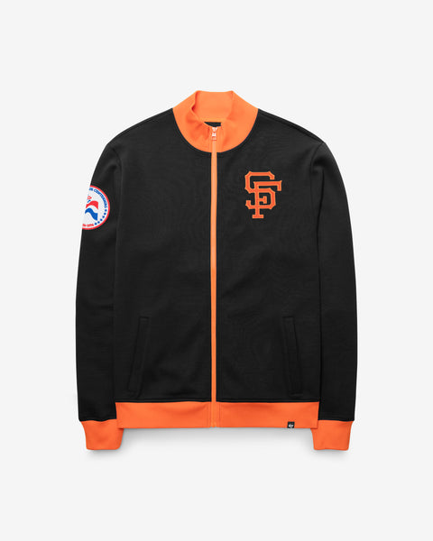 SAN FRANCISCO GIANTS COOPERSTOWN RELIEF PITCHER PIQUE '47 TRACK JACKET