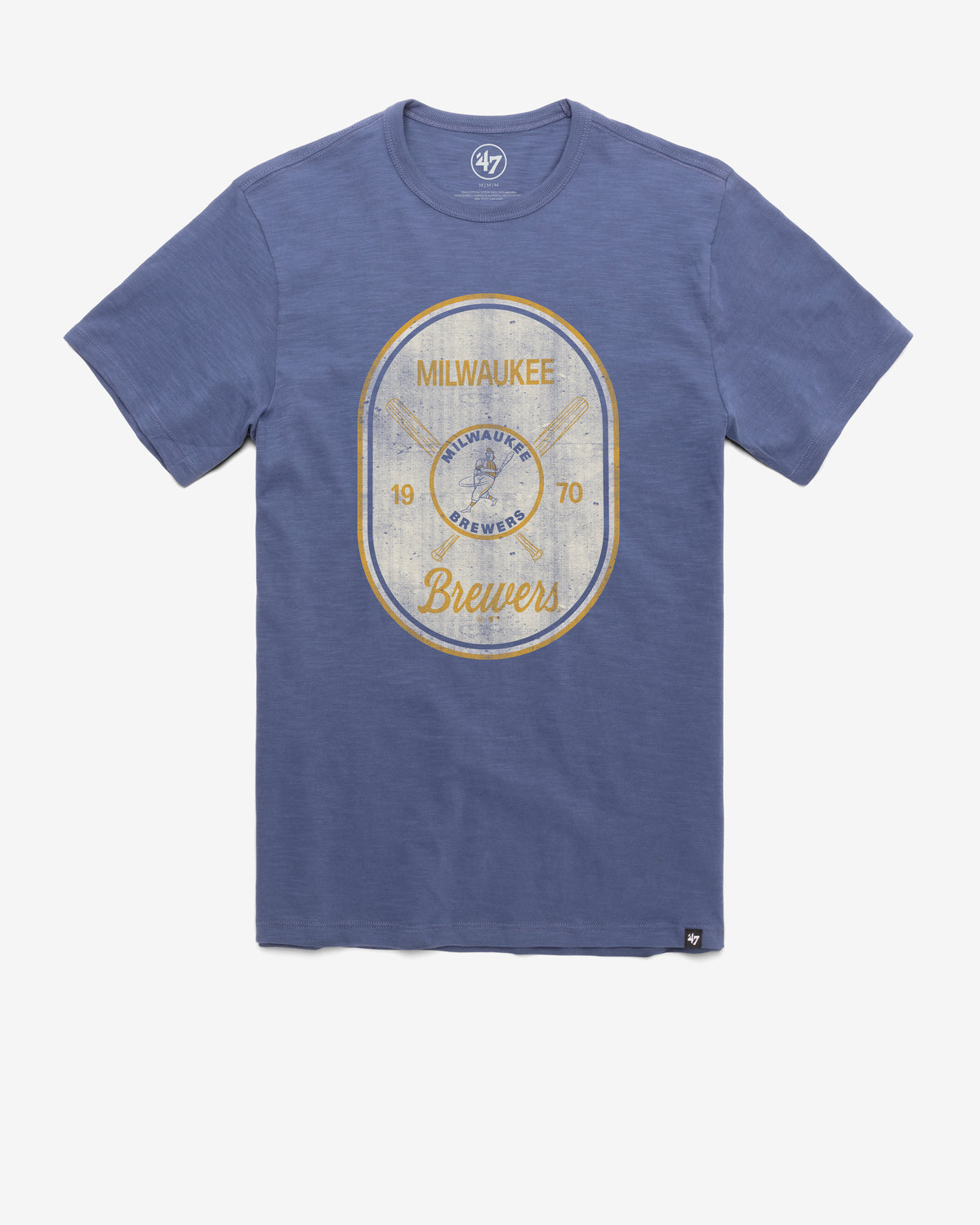 MILWAUKEE BREWERS COOPERSTOWN CROSS PATCH '47 SCRUM TEE