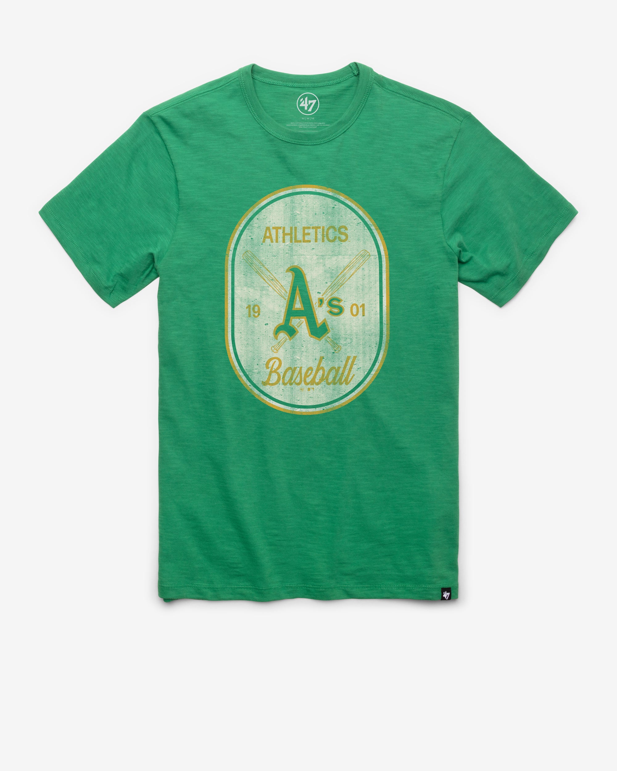 ATHLETICS BASEBALL COOPERTOWN CROSS PATCH '47 SCRUM TEE