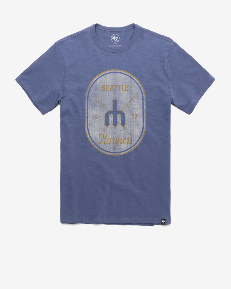 SEATTLE MARINERS COOPERSTOWN CROSS PATCH '47 SCRUM TEE