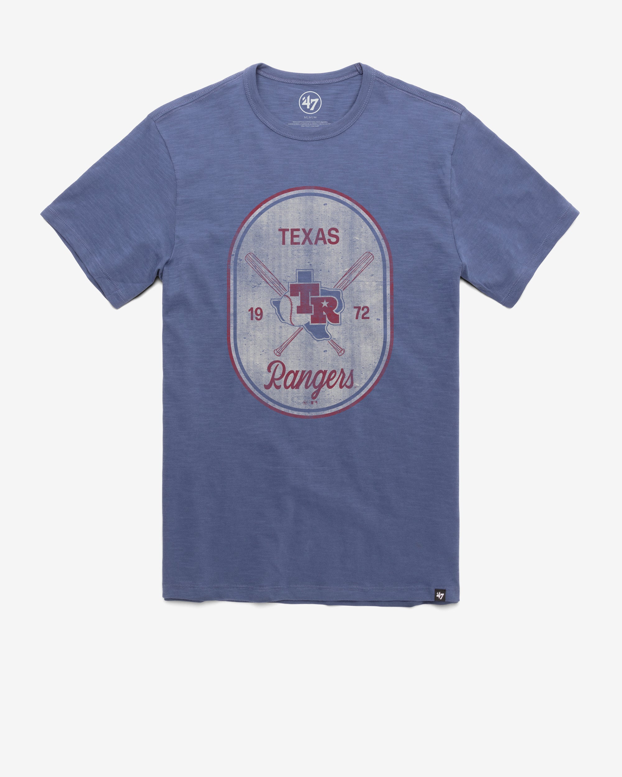 TEXAS RANGERS COOPERSTOWN CROSS PATCH '47 SCRUM TEE