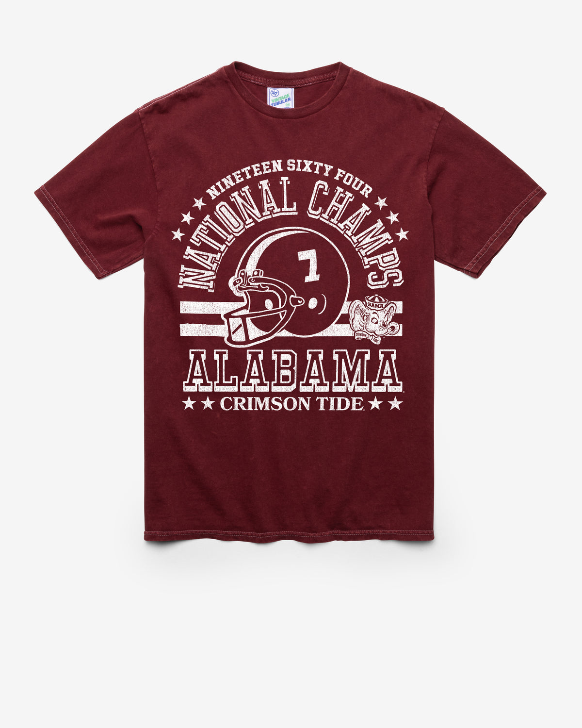 ALABAMA CRIMSON TIDE H-CHAMPS MONOCHROME VINTAGE '47 TUBULAR TEE
