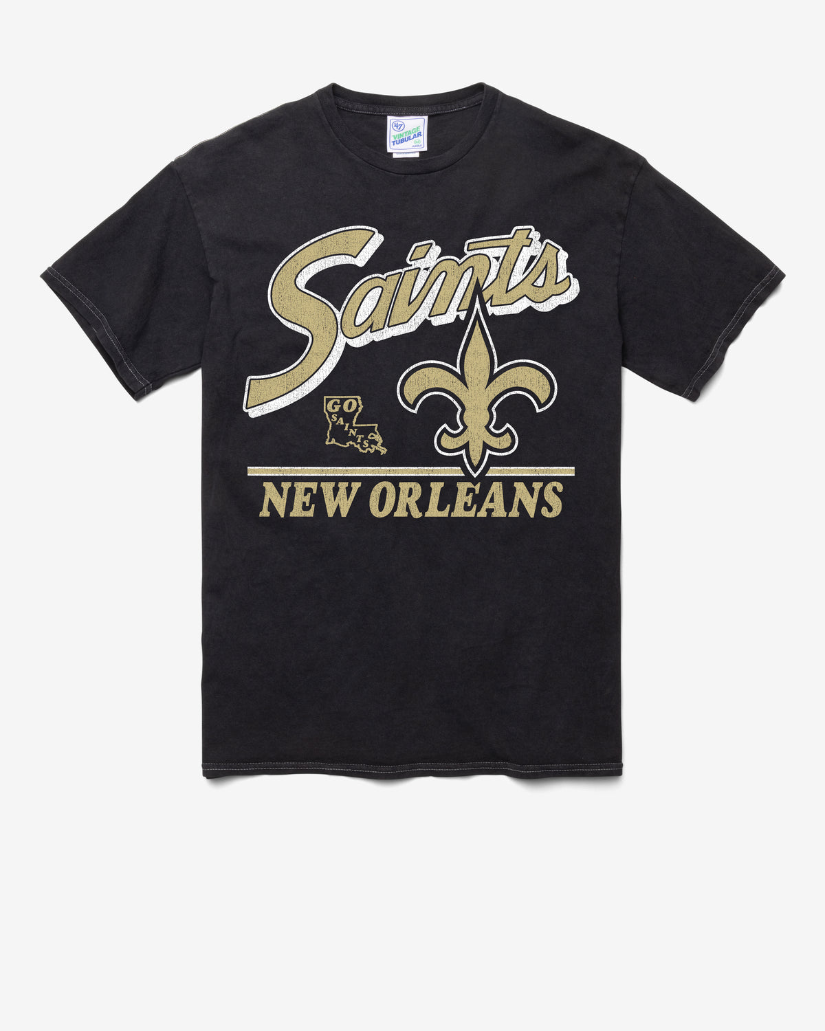 NEW ORLEANS SAINTS FLY BY VINTAGE '47 TUBULAR TEE