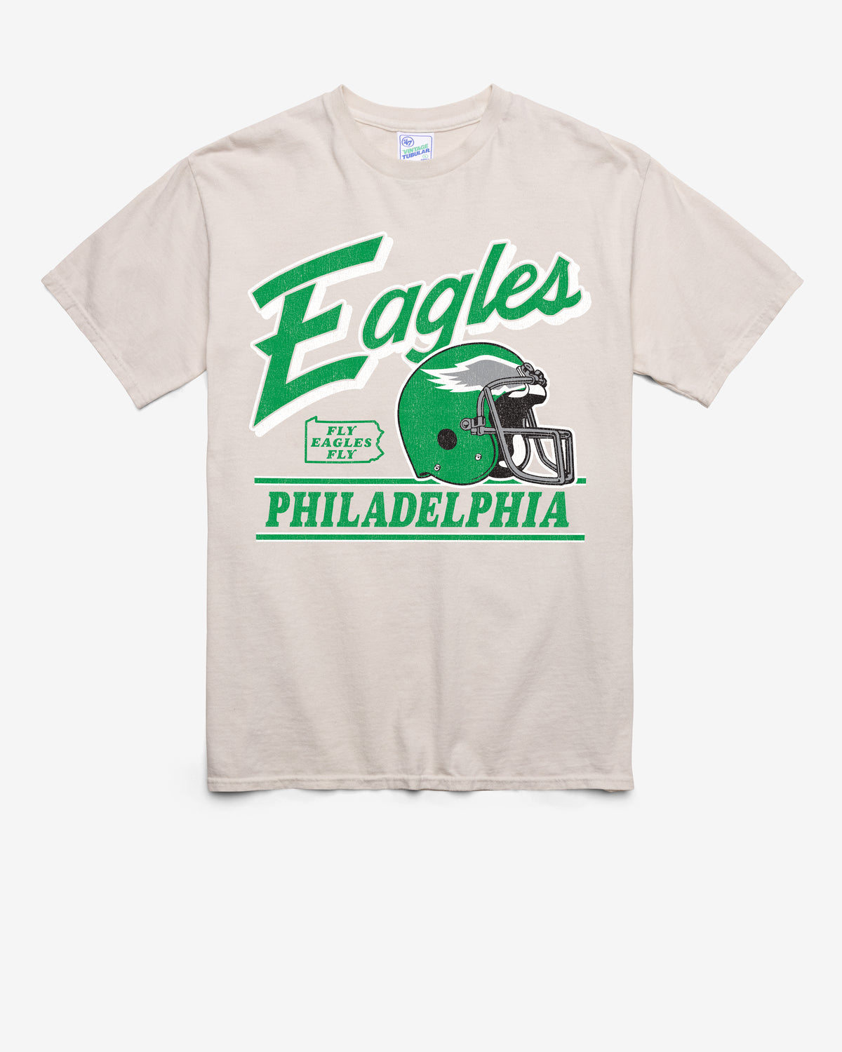 PHILADELPHIA EAGLES HISTORIC FLY BY VINTAGE '47 TUBULAR TEE