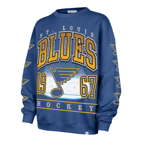 ST LOUIS BLUES GO BIG '47 OVERSIZED CREW WOMENS