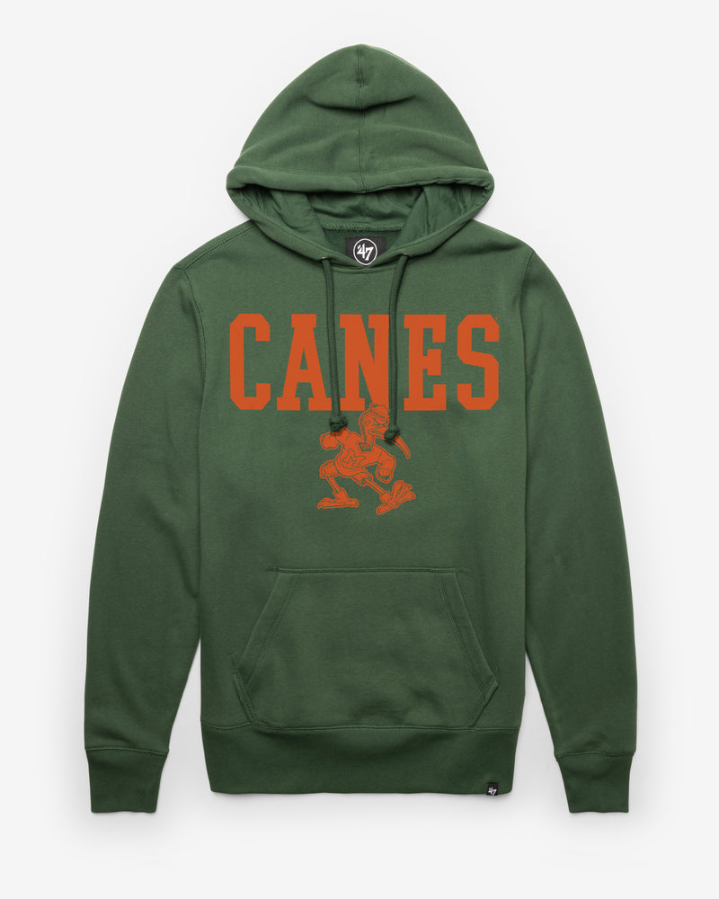 MIAMI HURRICANES VINTAGE STRAIGHT BLOCK '47 HEADLINE HOOD