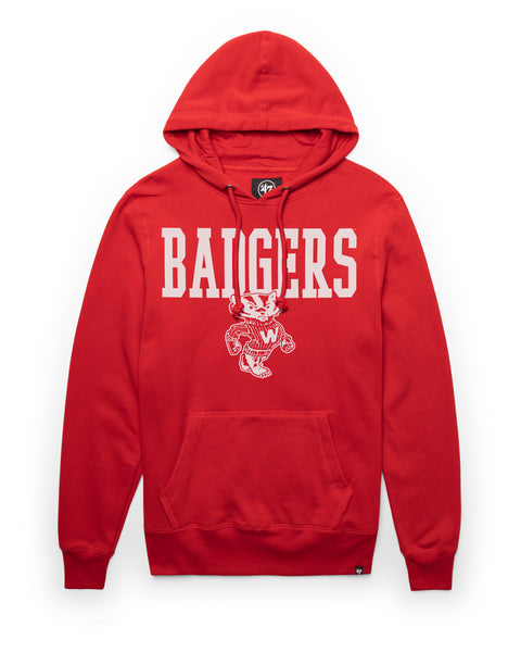 WISCONSIN BADGERS VINTAGE STRAIGHT BLOCK '47 HEADLINE HOOD