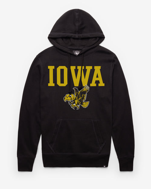 IOWA HAWKEYES VINTAGE STRAIGHT BLOCK '47 HEADLINE HOOD