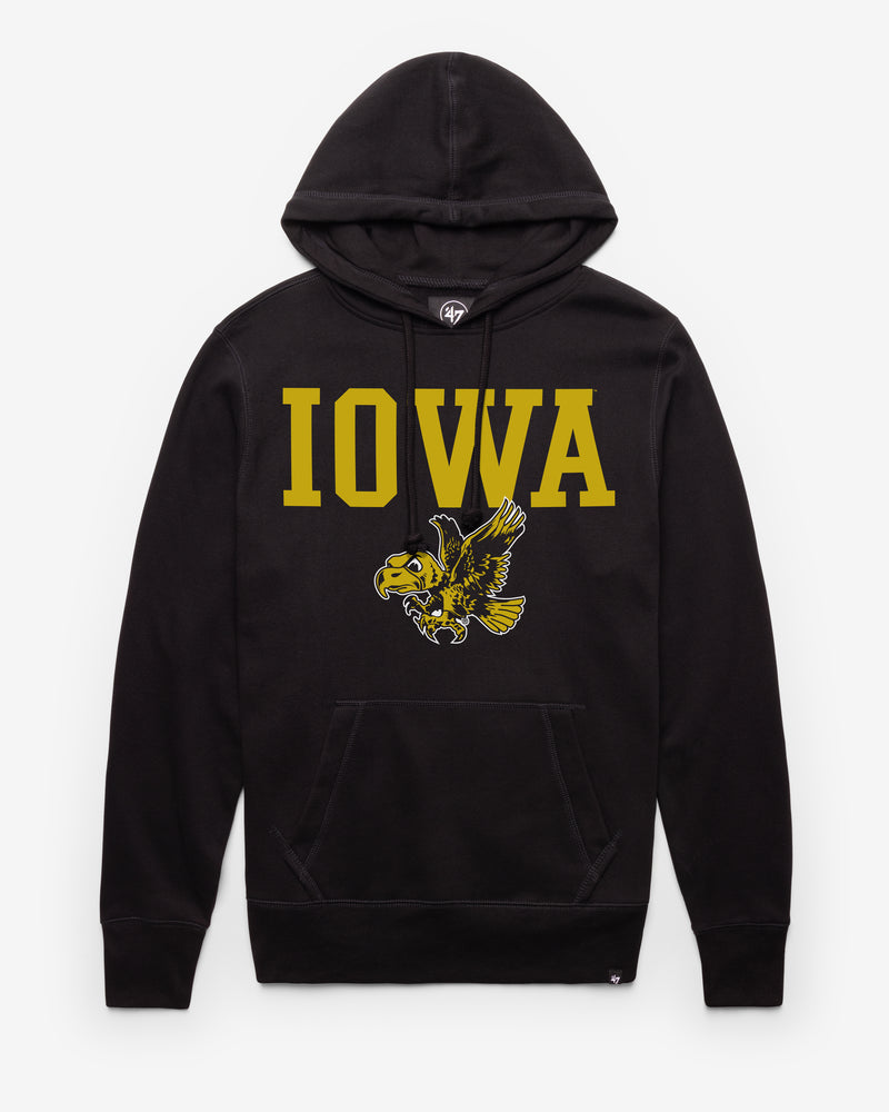 IOWA HAWKEYES VINTAGE STRAIGHT BLOCK '47 HEADLINE HOOD