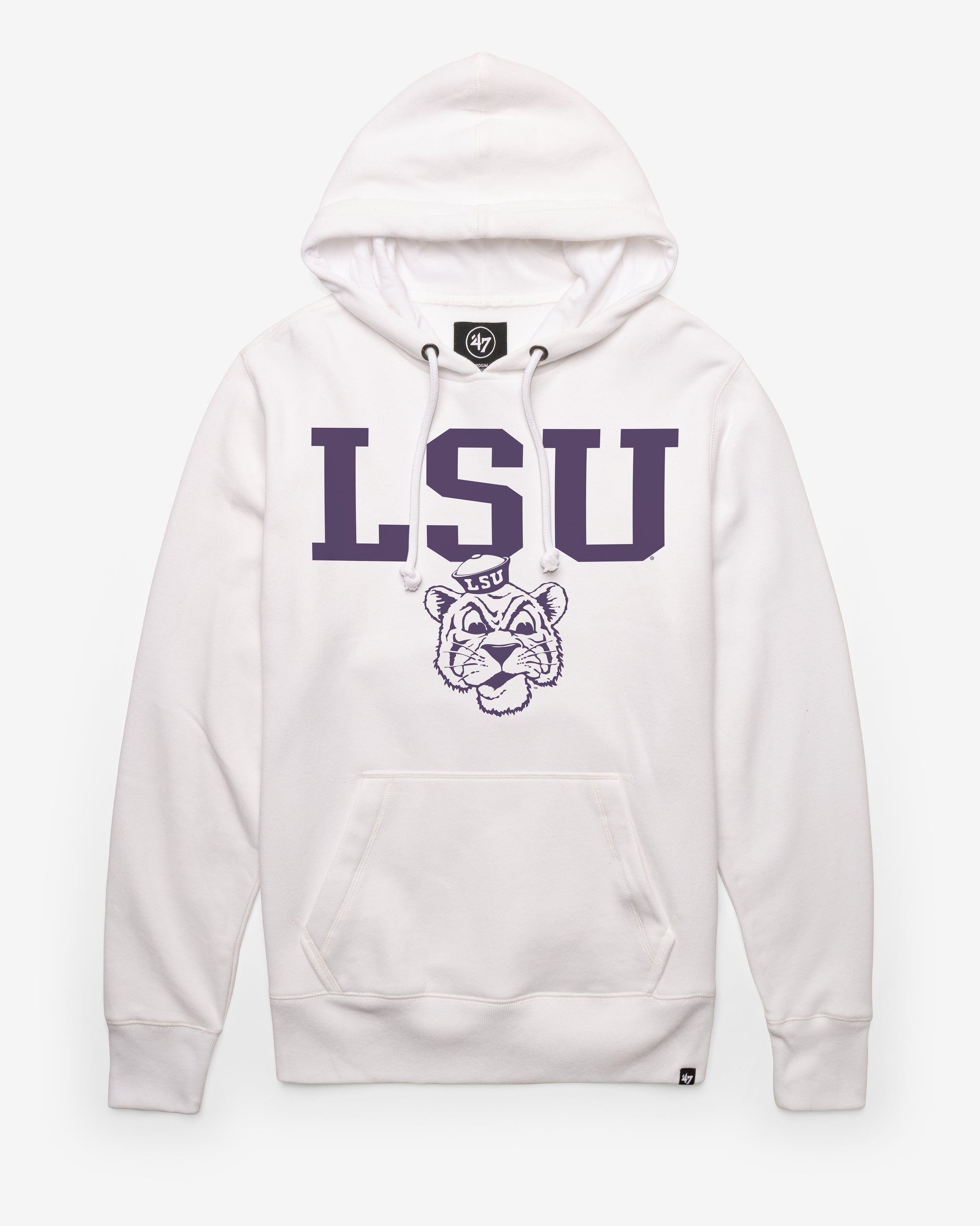 LOUISIANA STATE TIGERS LSU VINTAGE STRAIGHT BLOCK '47 HEADLINE HOOD
