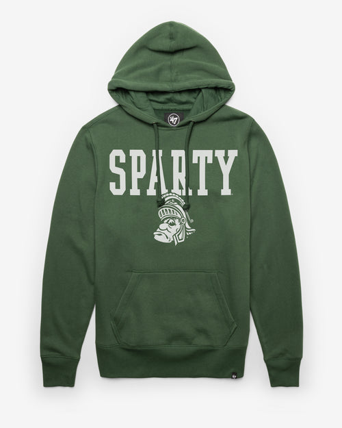 MICHIGAN STATE SPARTANS VINTAGE STRAIGHT BLOCK '47 HEADLINE HOOD