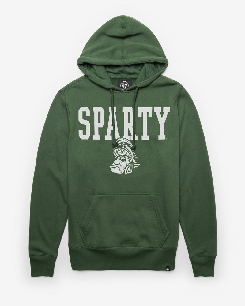 MICHIGAN STATE SPARTANS VINTAGE STRAIGHT BLOCK '47 HEADLINE HOOD
