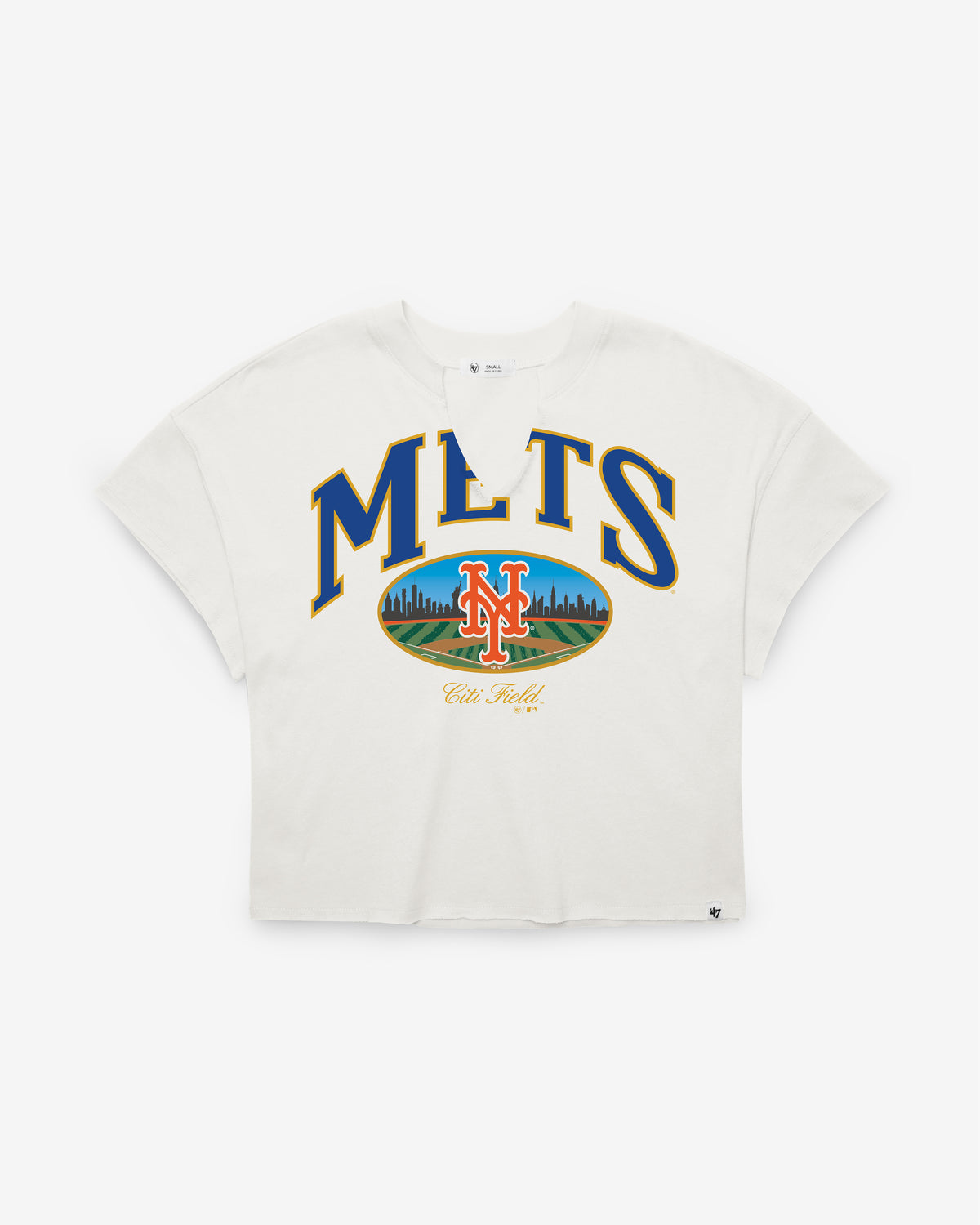 NEW YORK METS OPEN CITY '47 OVERSIZED NOTCH NECK TEE WOMENS