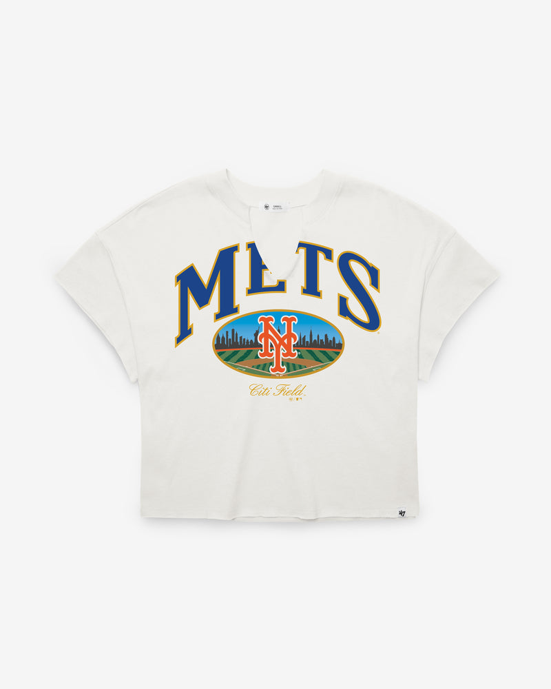 NEW YORK METS OPEN CITY '47 OVERSIZED NOTCH NECK TEE WOMENS