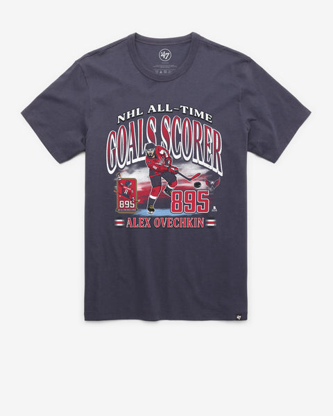 WASHINGTON CAPITALS ALEX OVECHKIN NHL ALL TIME GOALS LEADER '47 FRANKLIN TEE